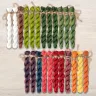 Set of OwlForest Hand-Dyed Threads for the “Fruit and Berry Bowl” Chart (Thread Trade n.a. Kirov)