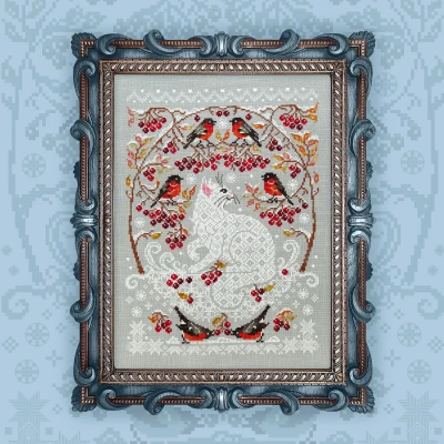 Digital embroidery chart “Snow Cat”