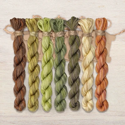 Set of OwlForest Hand-Dyed Threads for the “Nocturne” (DMC) 