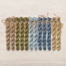 Set of OwlForest Hand-Dyed Threads for the “Unicorn Band Sampler” (Thread Trade n.a. Kirov) 