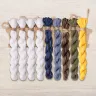 Set of OwlForest Hand-Dyed Threads for the “Snowflake Titmice” Chart (DMC)