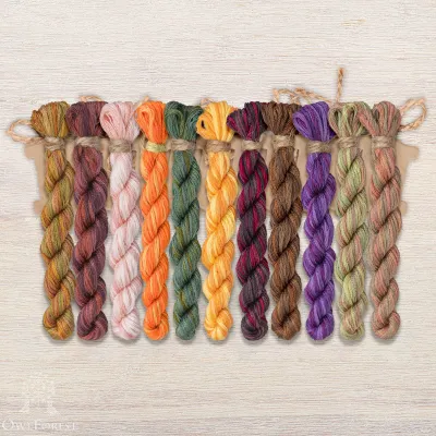 Set of OwlForest Hand-Dyed Threads for the “Color of the Autumn” Chart (DMC)
