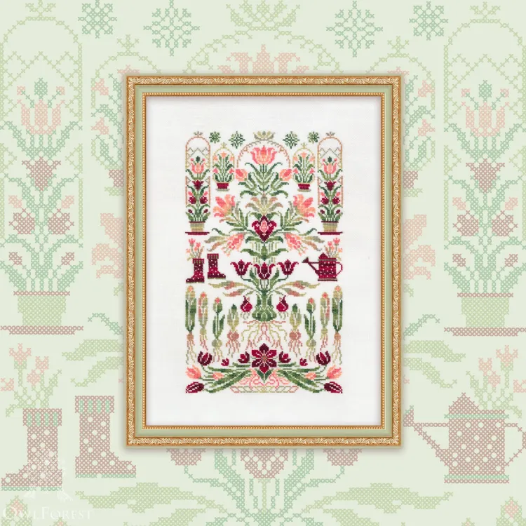 Printed embroidery chart “Tulip Tree”