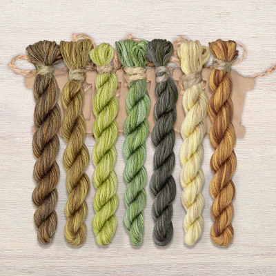 Set of OwlForest Hand-Dyed Threads for the “Nocturne” (Thread Trade n.a. Kirov) 