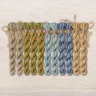 Set of OwlForest Hand-Dyed Threads for the “Unicorn Band Sampler” (DMC) 