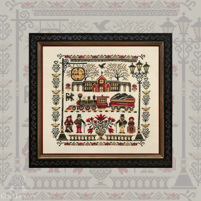 Embroidery kit “At the Railway Station”