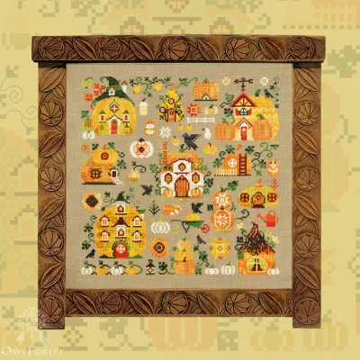 Embroidery kit “Pumpkin Houses”