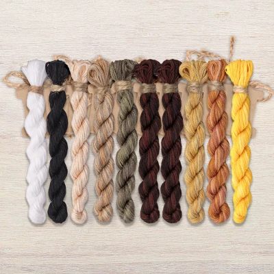 Set of OwlForest Hand-Dyed Threads for the “Owlstice” (DMC) 
