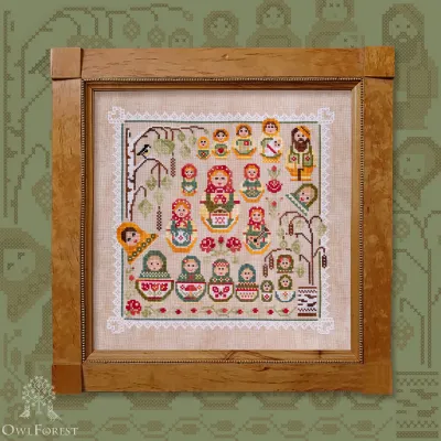 Printed embroidery chart “Matryoshka Dolls”