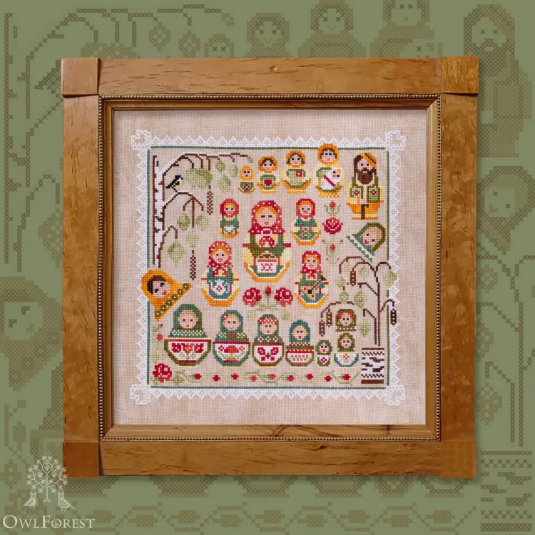 Printed embroidery chart “Matryoshka Dolls”