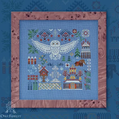 Digital embroidery chart “Hyperborea. Snowy Owl”