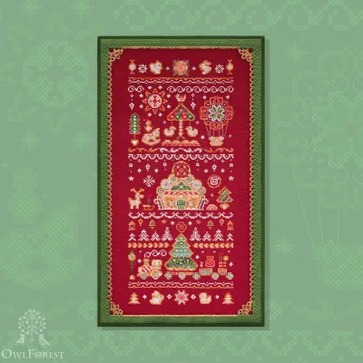 Printed embroidery chart “Gingerbread Christmas”