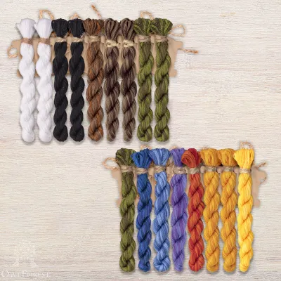 Set of OwlForest Hand-Dyed Threads for the “Dancing Butterflies” Chart (DMC)