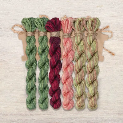 Set of OwlForest Hand-Dyed Threads for the “Tulip Tree” Chart (DMC)