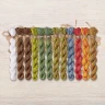 Set of OwlForest Hand-Dyed Threads for the “Pear Havest” (DMC) 