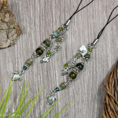Scissor Fob “Turtles” Silver Metal Color Fittings