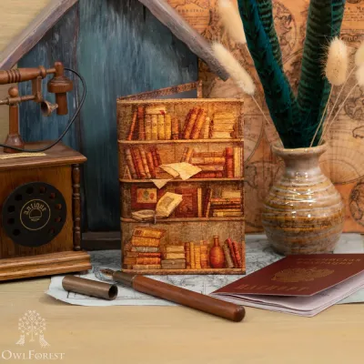 “Bookcase” Passport Cover