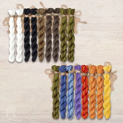 Set of OwlForest Hand-Dyed Threads for the “Dancing Butterflies” Chart (Thread Trade n.a. Kirov)