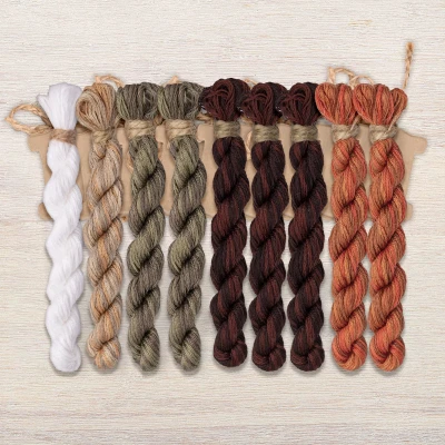 Set of OwlForest Hand-Dyed Threads for the “Catstice” (DMC) 
