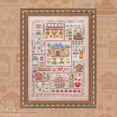 Digital embroidery chart “Tea Sampler”
