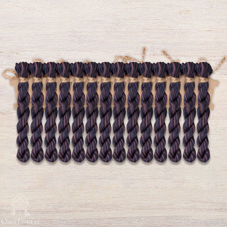 Set of OwlForest Hand-Dyed Threads for the “Royal Peacocks” Chart (DMC)
