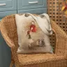“Postal Owls” Linen Shopping Bag 