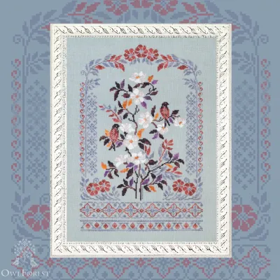 Printed embroidery chart “Misty Morning”