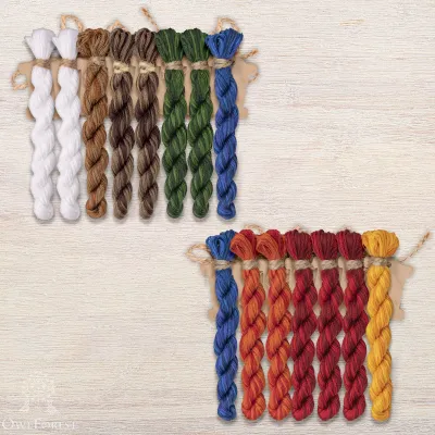 Set of OwlForest Hand-Dyed Threads for the “Russian Terem” Chart (DMC)