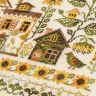 Printed embroidery chart “Sunflower Houses”