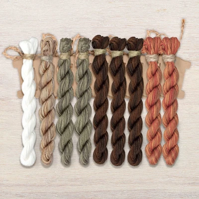 Set of OwlForest Hand-Dyed Threads for the “Catstice” (Thread Trade n.a. Kirov) 
