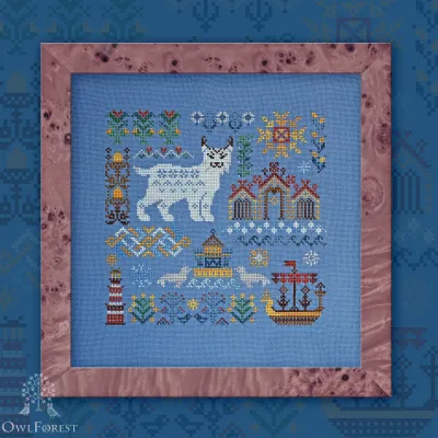 Embroidery kit “Hyperborea. Lynx”