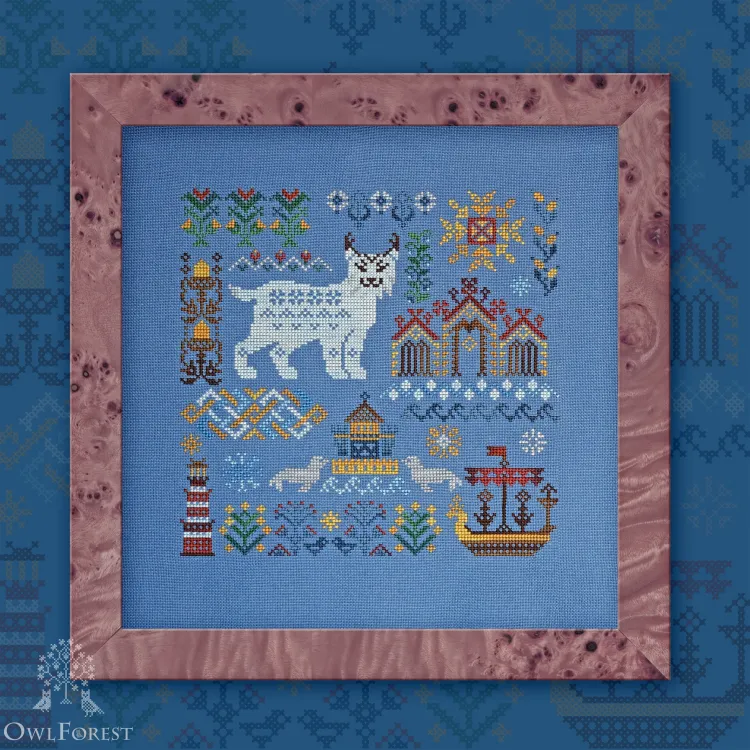 Embroidery kit “Hyperborea. Lynx”