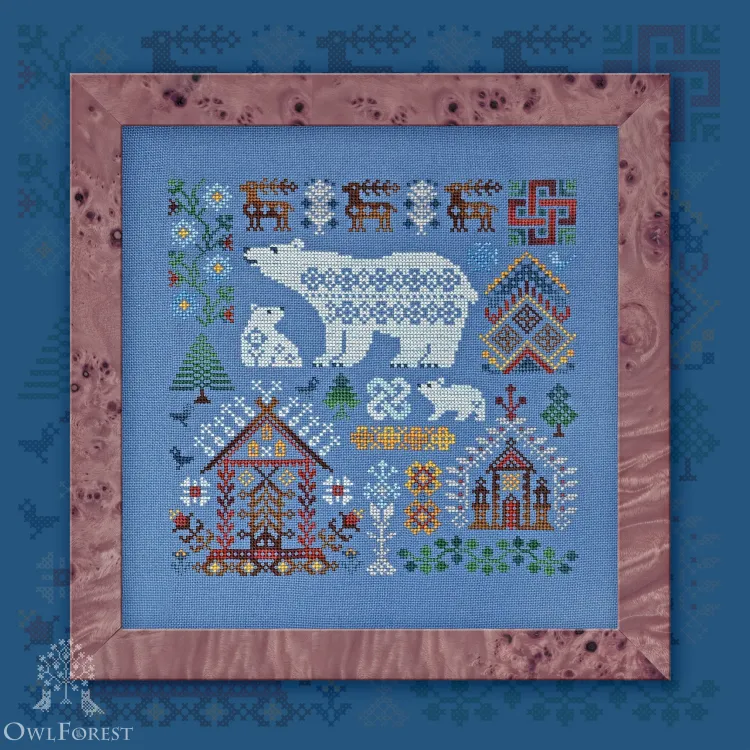 Digital embroidery chart “Hyperborea. Polar Bears”