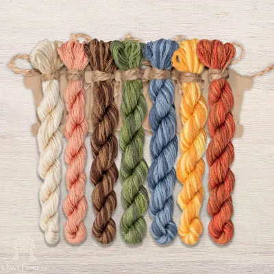 Set of OwlForest Hand-Dyed Threads for the “Domovoy” or “House Spirit” Chart (DMC)
