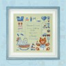Digital embroidery chart “Birth Sampler. Kitten Boy”
