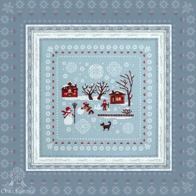 Printed embroidery chart “Winter Scenes. Yard”