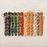Set of OwlForest Hand-Dyed Threads for the “Pumpkin Houses” Chart (Thread Trade n.a. Kirov)