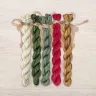 Set of OwlForest Hand-Dyed Threads for the “Gingerbread Christmas” Chart (Thread Trade n.a. Kirov)