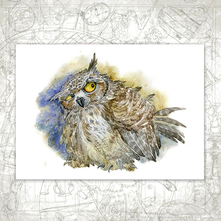 “Bubo Bubo” Postcard