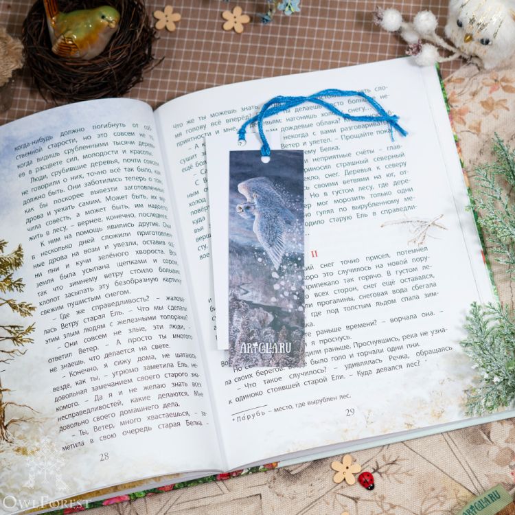 “Fluffy Snowflakes Princess” Bookmarker