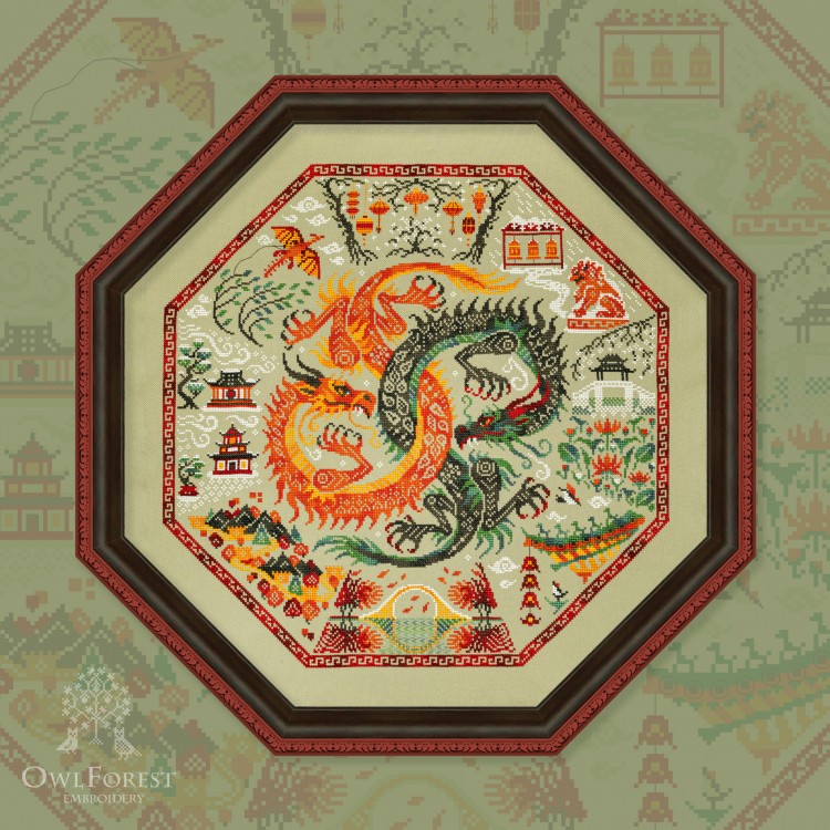 Embroidery kit “Two Dragons”