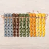 Set of OwlForest Hand-Dyed Threads for the “Amber Bird Night Songs” Chart (DMC)