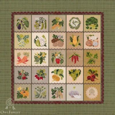 Digital embroidery chart “Vegetable Bowl”