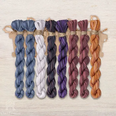 Set of OwlForest Hand-Dyed Threads for the “Misty Morning” Chart (DMC)