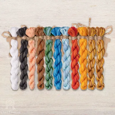 Set of OwlForest Hand-Dyed Threads for the “The Little Humpbacked Horse” Chart (DMC)