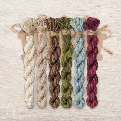 Set of OwlForest Hand-Dyed Threads for the “Magic Potion” Chart (DMC)