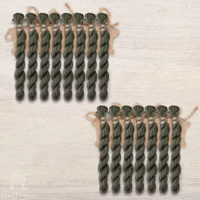 Set of OwlForest Hand-Dyed Threads for the “Sampler with Acorns” (Thread Trade n.a. Kirov) one-color Option 