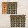 Set of OwlForest Hand-Dyed Threads for the “Sampler with Acorns” (DMC) two-color Option