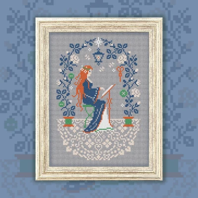 Digital embroidery chart “Cross-Stitching by Moonlight”