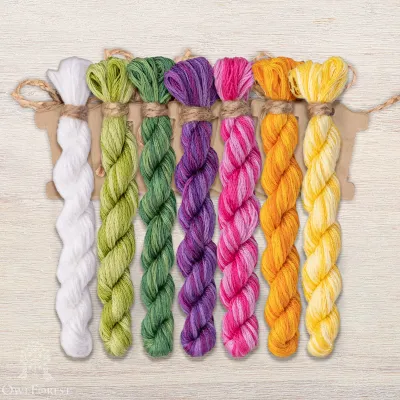 Set of OwlForest Hand-Dyed Threads for the “Tulips” Chart (DMC)